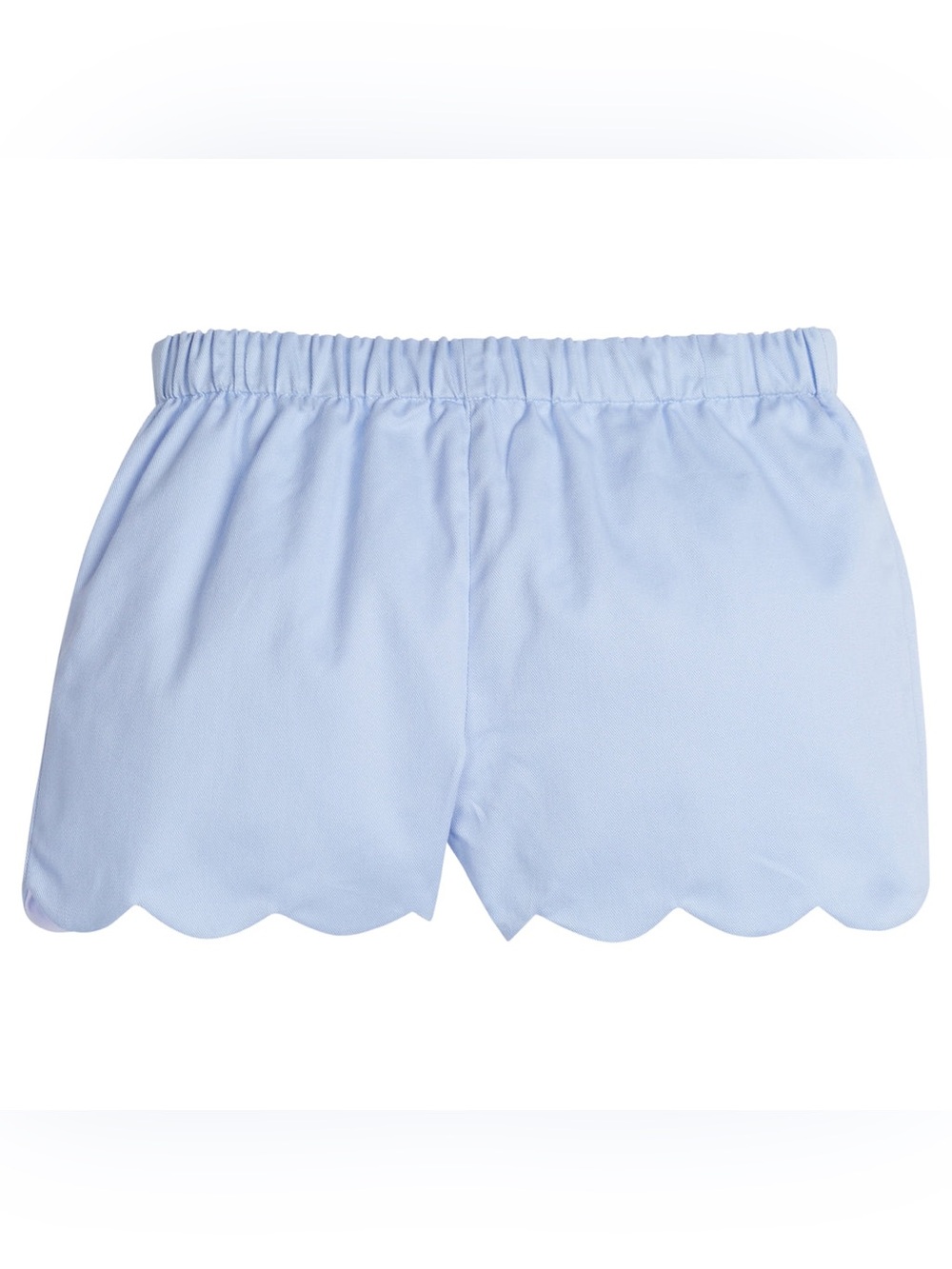 Little English Girls Scallop Short - Breeze Blue Twill Size 10 Elastic Waist